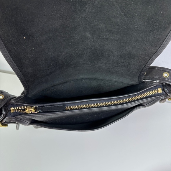 Vintage Coach Patricia's Legacy Crossbody Saddle Flap Bag 9951 Black Leather - Picture 8 of 16